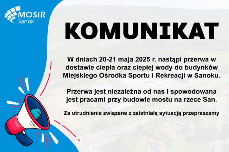 KOMUNIKAT – przerwa w dostawie ciepła i ciepłej wody
