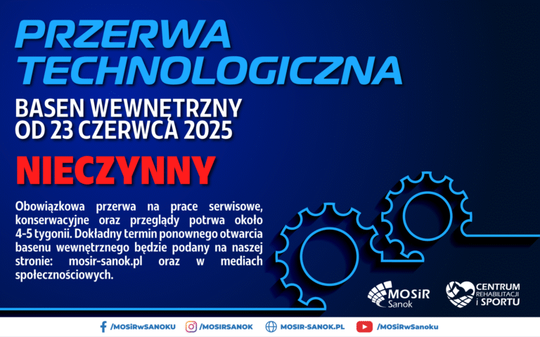 Przerwa technologiczna na basenie wewnętrznym