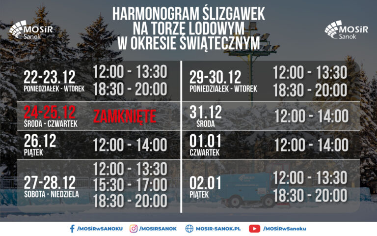 Ślizgawki na torze lodowym | 22.12 – 02.01