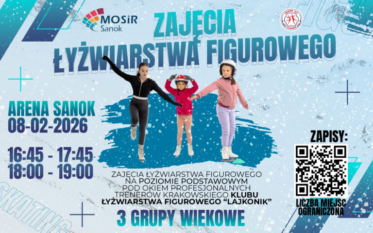 Zajęcia łyżwiarstwa figurowego w hali Arena