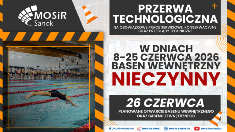 Przerwa technologiczna na basenie wewnętrznym