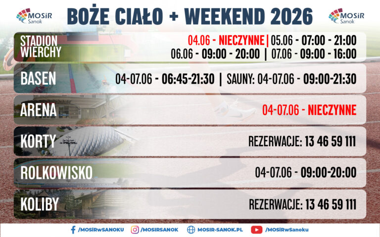 Długi weekend | Harmonogram