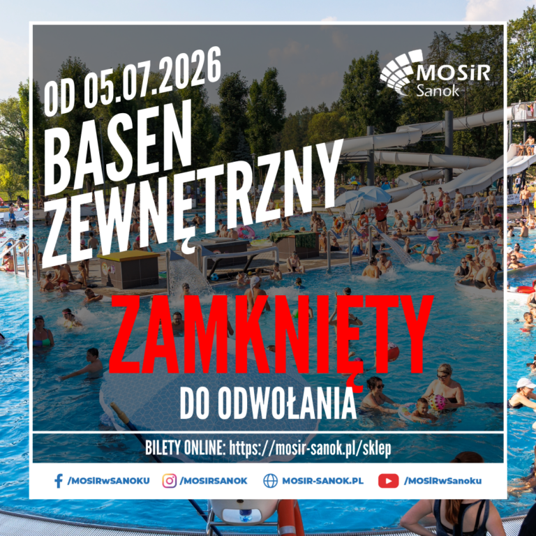 Basen zewnętrzny zamknięty do odwołania!